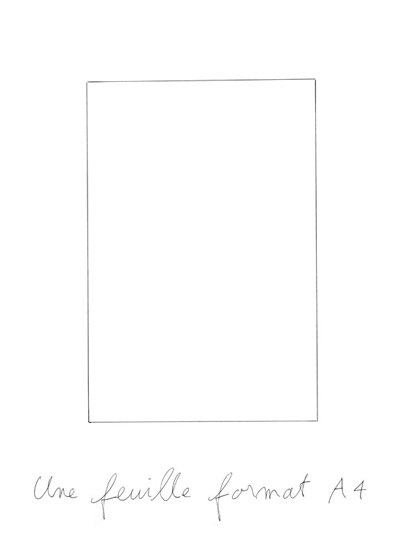 Claude Closky, ‘Une feuille format A4 [A sheet of paper size A4] (3)’, 1997, black ballpoint pen on paper, 40 x 30 cm.